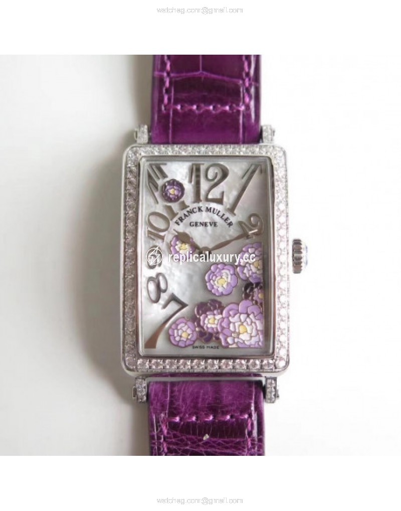 Franck Muller Ladies Long Island 952 QZ REL MOP VL D1R EA Stainless Steel & Diamonds Mother Of Pearl 