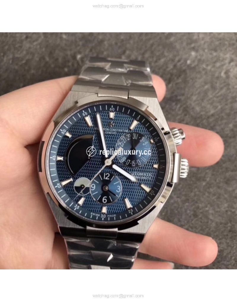 Vacheron Constantin Overseas Dual Time 47450 TWA Stainless Steel Blue 
