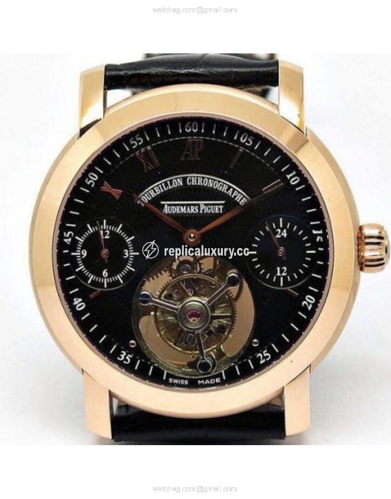 Audemars Piguet Jules Audemars Tourbillon Rose Gold Black 