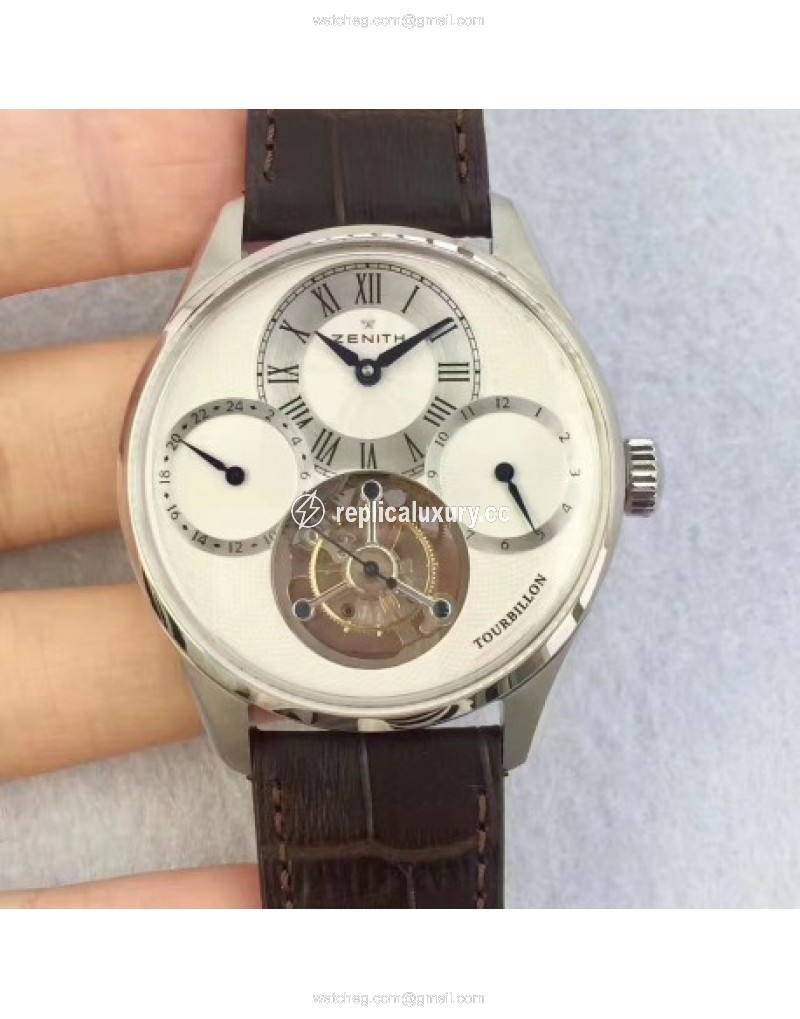 Zenith El Primero Tourbillon BP Stainless Steel White 