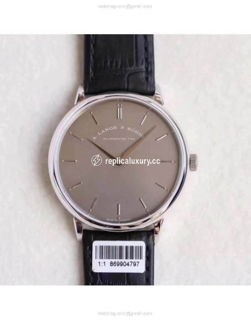 A. Lange & Sohne Saxonia Thin 211.026 V6 Stainless Steel Grey 