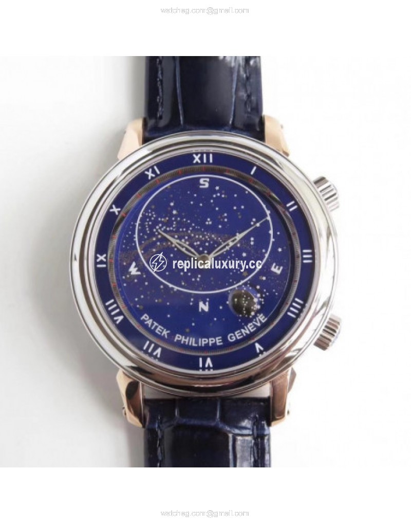 Patek Philippe Grand Complications Sky Moon Celestial 5102PR Noob Rose Gold Blue 