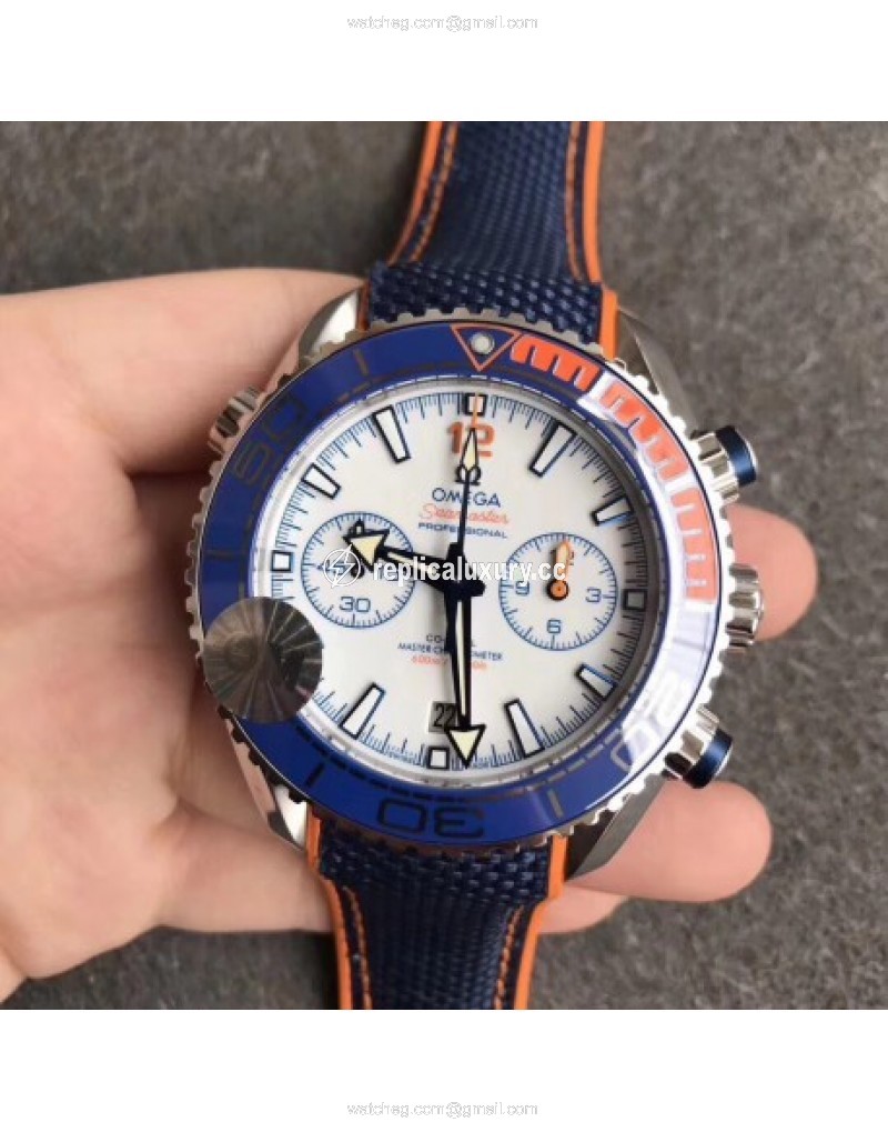 Omega Seamaster Planet Ocean 600M Michael Phelps 215.32.46.51.04.001 OM V2 Stainless Steel White 