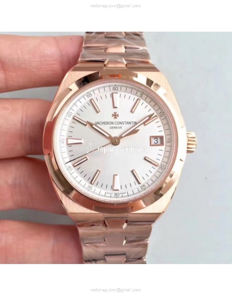 Vacheron Constantin Overseas 47040 8F Rose Gold White 