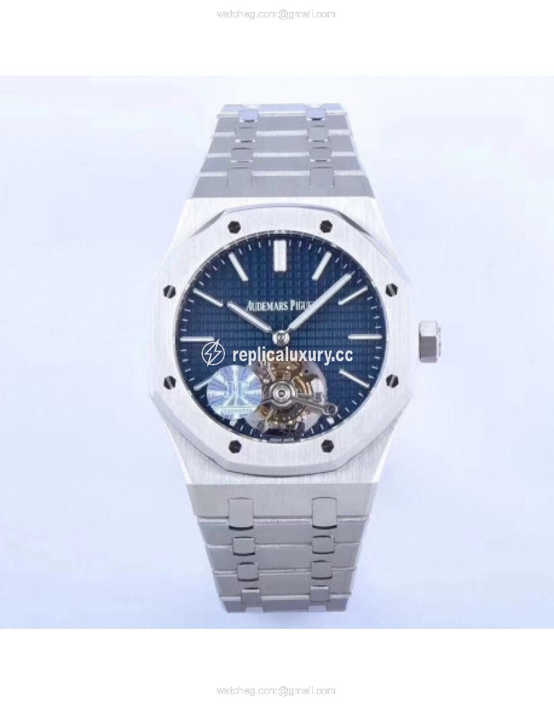 Audemars Piguet Royal Oak Tourbillon Extra Thin 26510 JF Stainless Steel Blue 