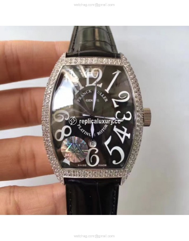Franck Muller 7880 SC DT Platinum Rotor ZX Stainless Steel & Diamonds Black 