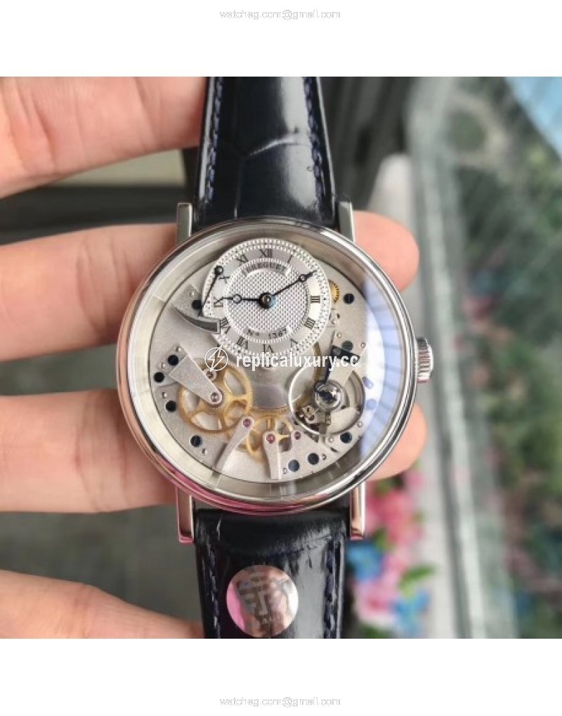 Breguet Tradition 7057BB/11/9W6 SF V2 Stainless Steel Silver Skeleton 