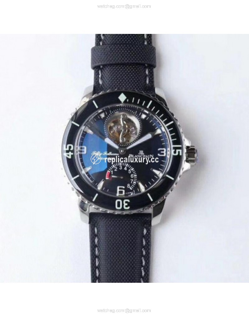 Blancpain Fifty Fathoms Tourbillon 8 Days 5025-1530-52A JB Stainless Steel Black 