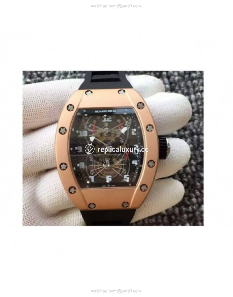Richard Mille RM022 Aerodyne Dual Time Zone Rose Gold Skeleton 