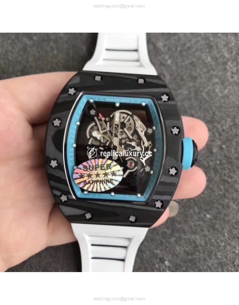 Richard Mille RM55 KV Forged Carbon Blue Skeleton 