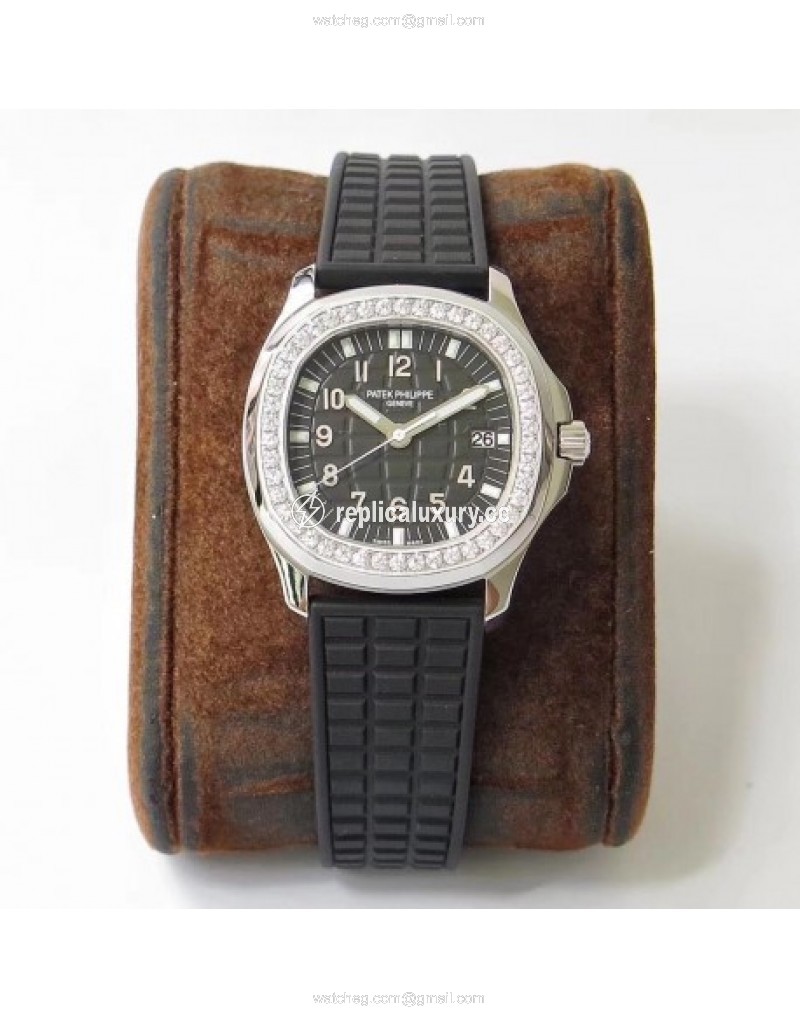 Patek Philippe Aquanaut Luce Ladies 5067A-001 PP Stainless Steel & Diamonds Black 