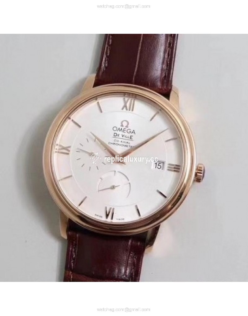 Omega De Ville Prestige Co-Axial Power Reserve 424.53.40.21.02.001 ZF Stainless Steel White 