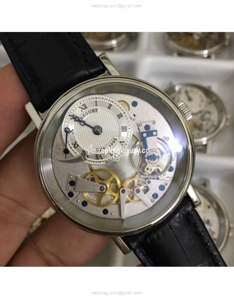 Breguet Tradition 7057 7057BB/11/9W6 Noob Stainless Steel Silver Skeleton 