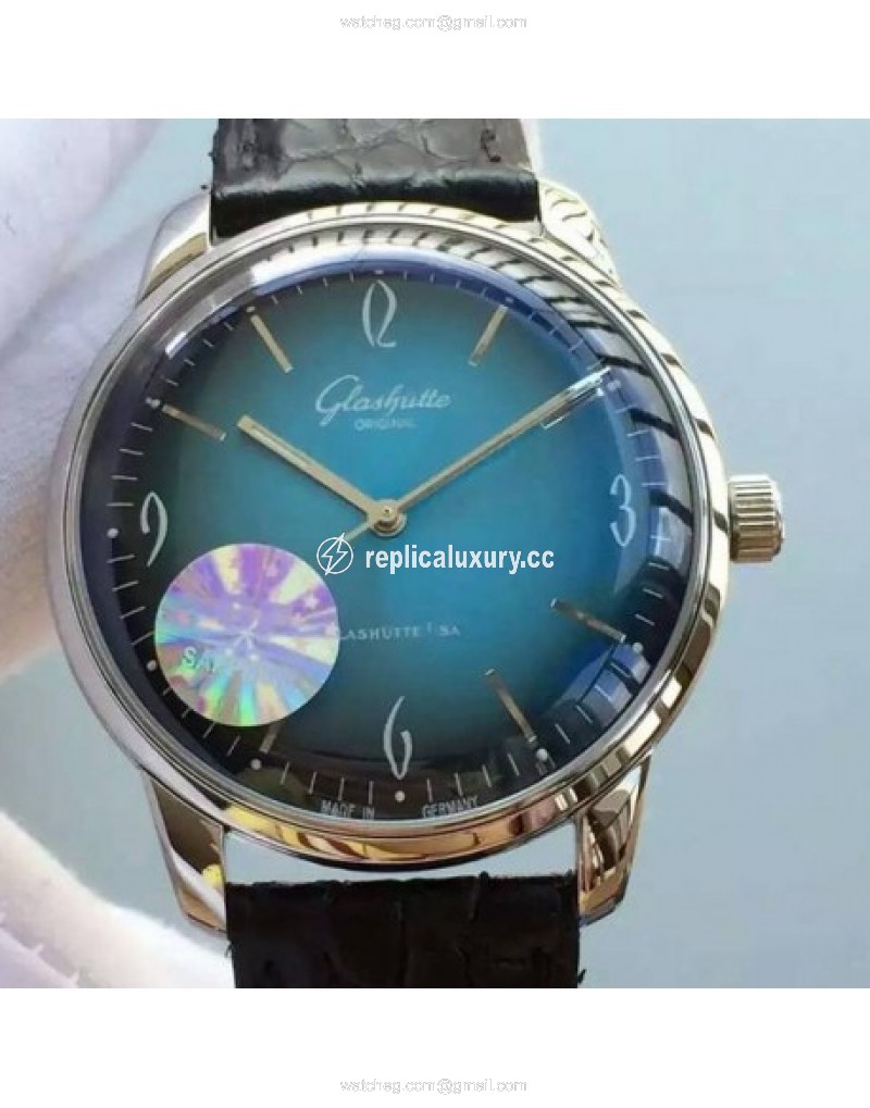 Glashutte Senator Sixties Stainless Steel Blue 