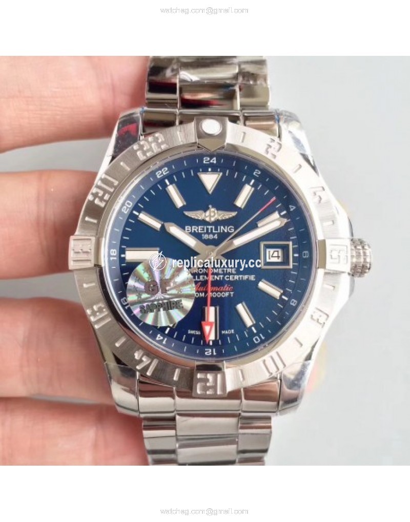 Breitling Avenger II GMT A3239011-C872SS GF Stainless Steel Blue 