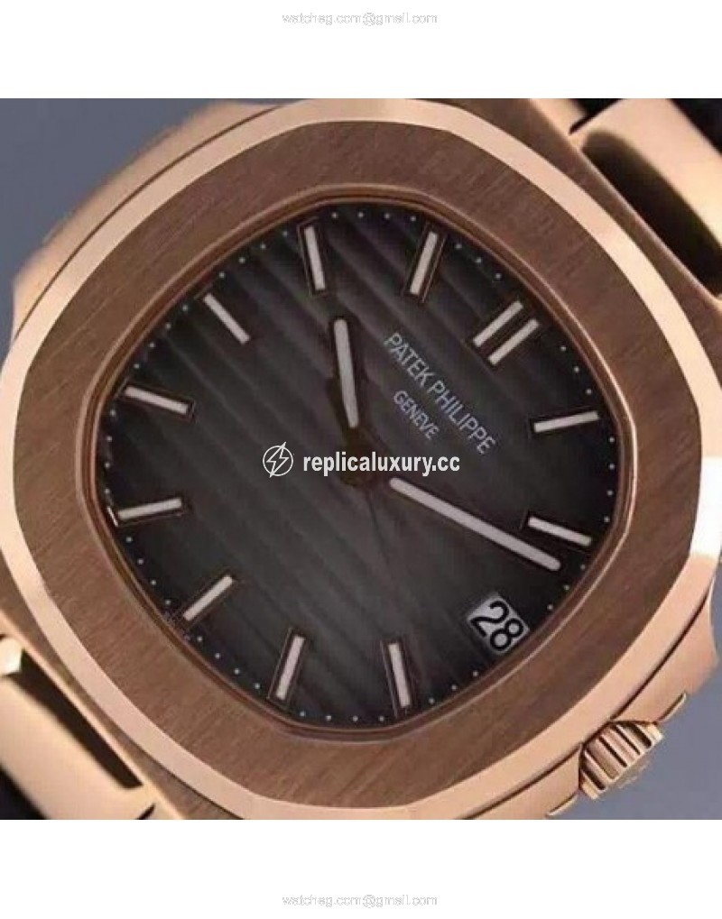 Patek Philippe Nautilus Jumbo 5711 Rose Gold Gray 
