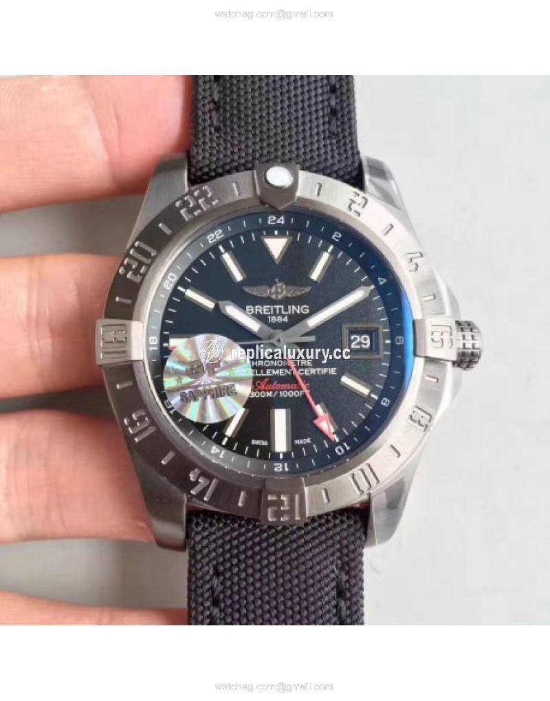 Breitling Avenger II GMT A3239010/BF04/109W/M20BASA.1 GF Stainless Steel Black 