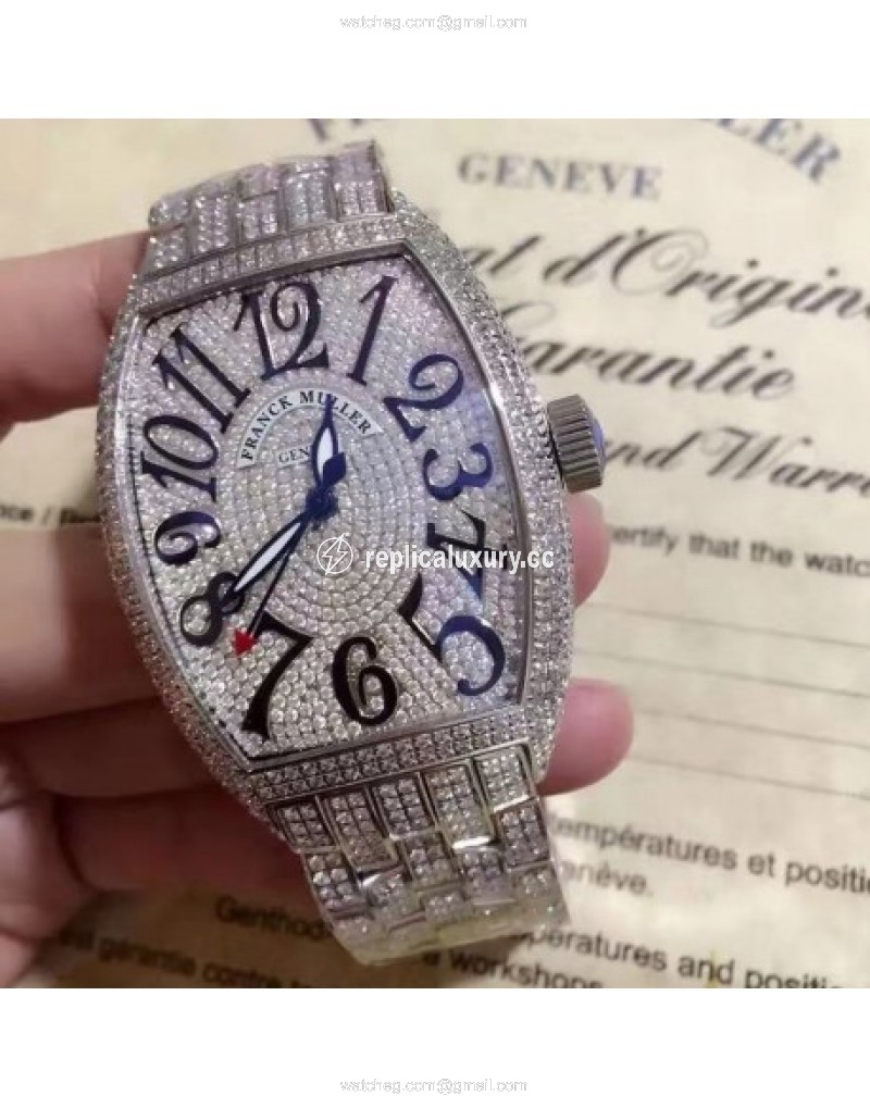 Franck Muller Cintre Curvex Color Dreams FM 5850 SC D CD SUNSET OG Stainless Steel&Diamonds Diamonds 
