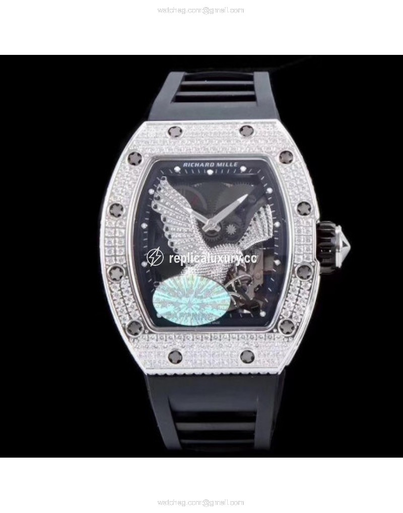 Richard Mille RM023 KV Stainless Steel & Diamonds Diamond Eagle Skeleton 