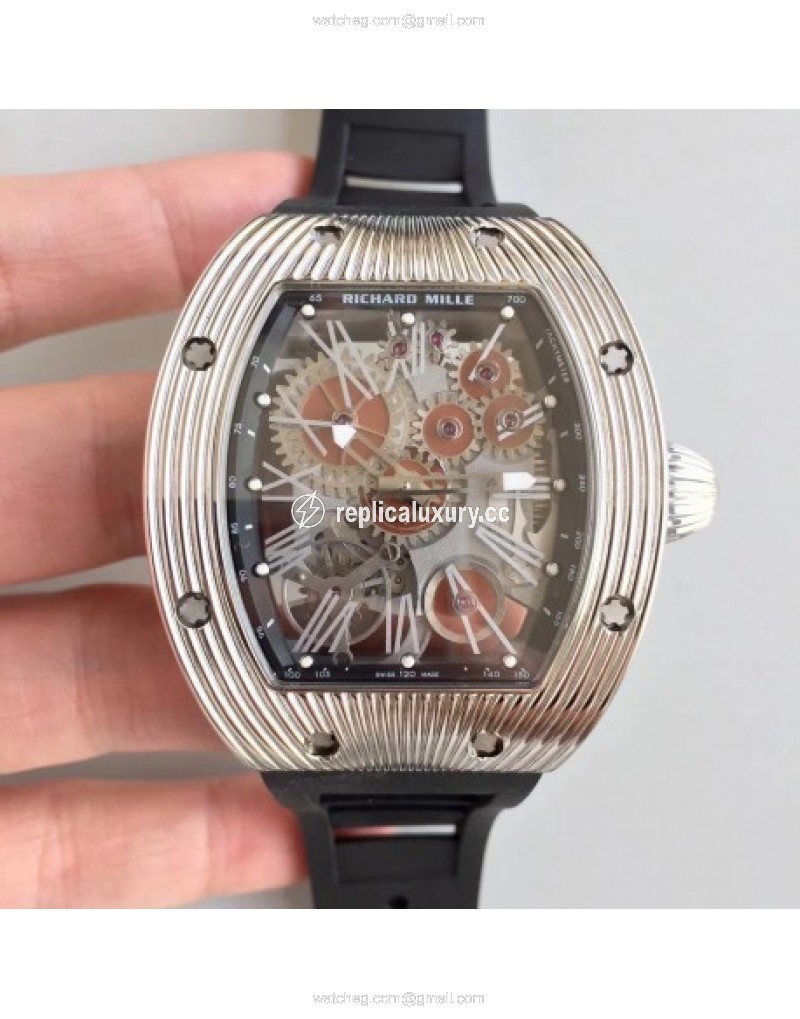 Richard Mille RM018 Tourbillon Hommage A Boucheron Noob Stainless Steel Brown Skeleton 