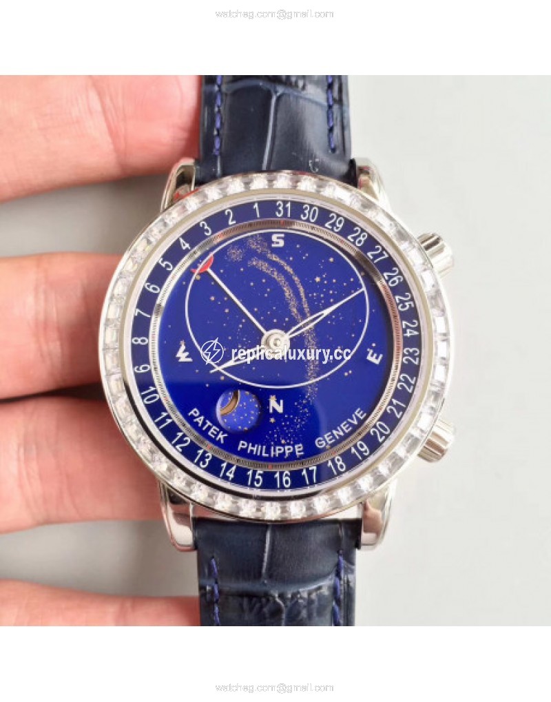 Patek Philippe Grand Complications Sky Moon Celestial 6102P-001 Noob Stainless Steel Blue 