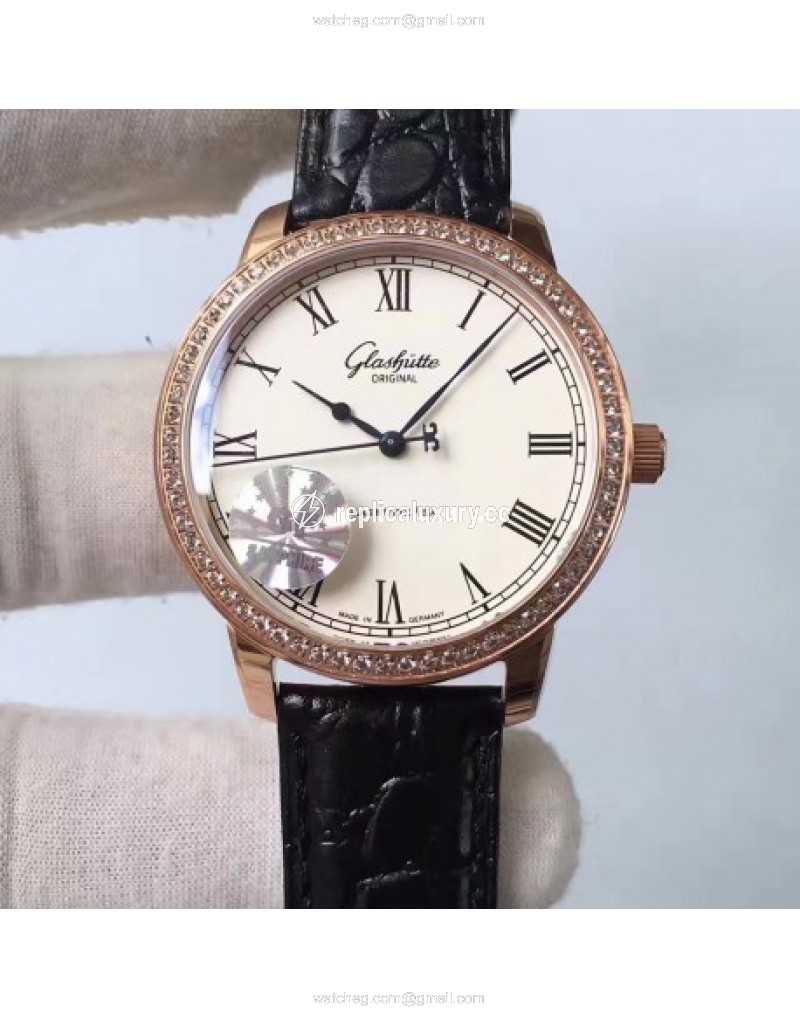 Glashutte Original Senator Excellence V4 1-39-52-01-01-04 GF Rose Gold & Diamonds White 