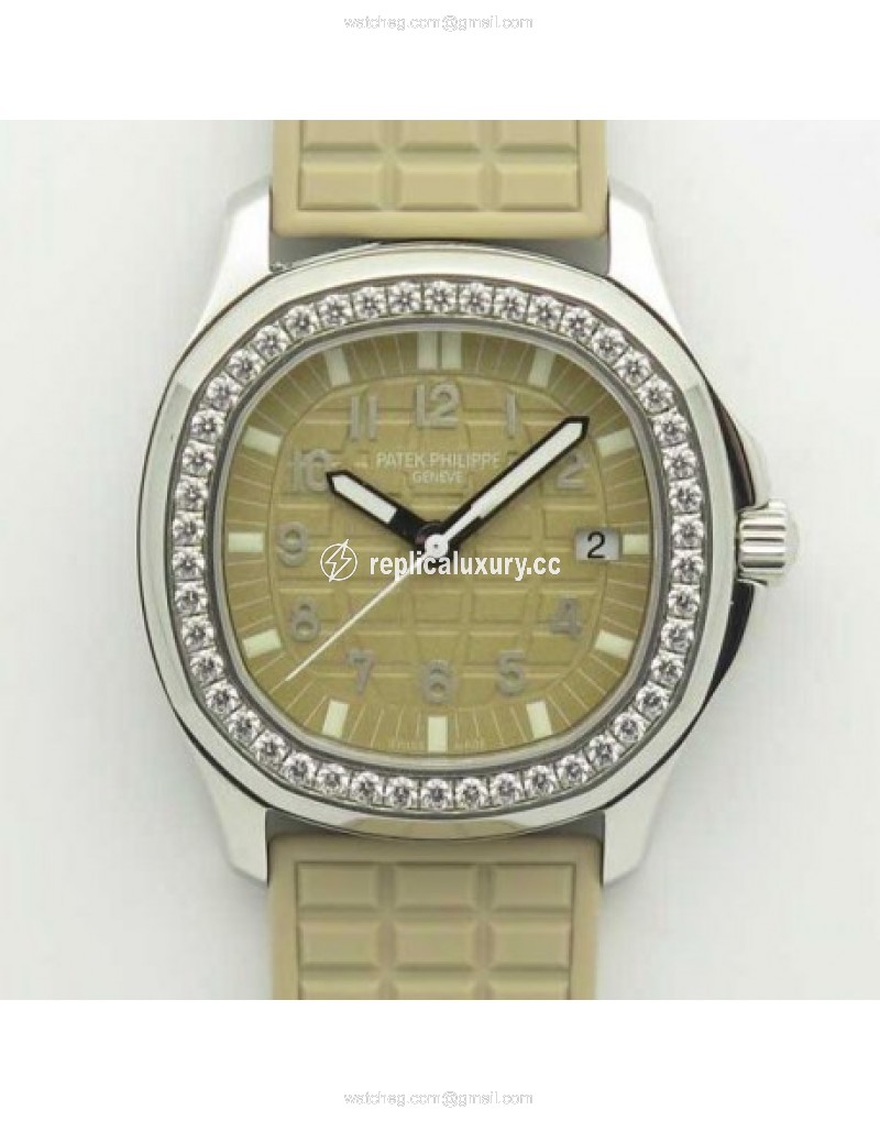Patek Philippe Aquanaut Luce Ladies 5067A JJ Stainless Steel & Diamonds Beige 