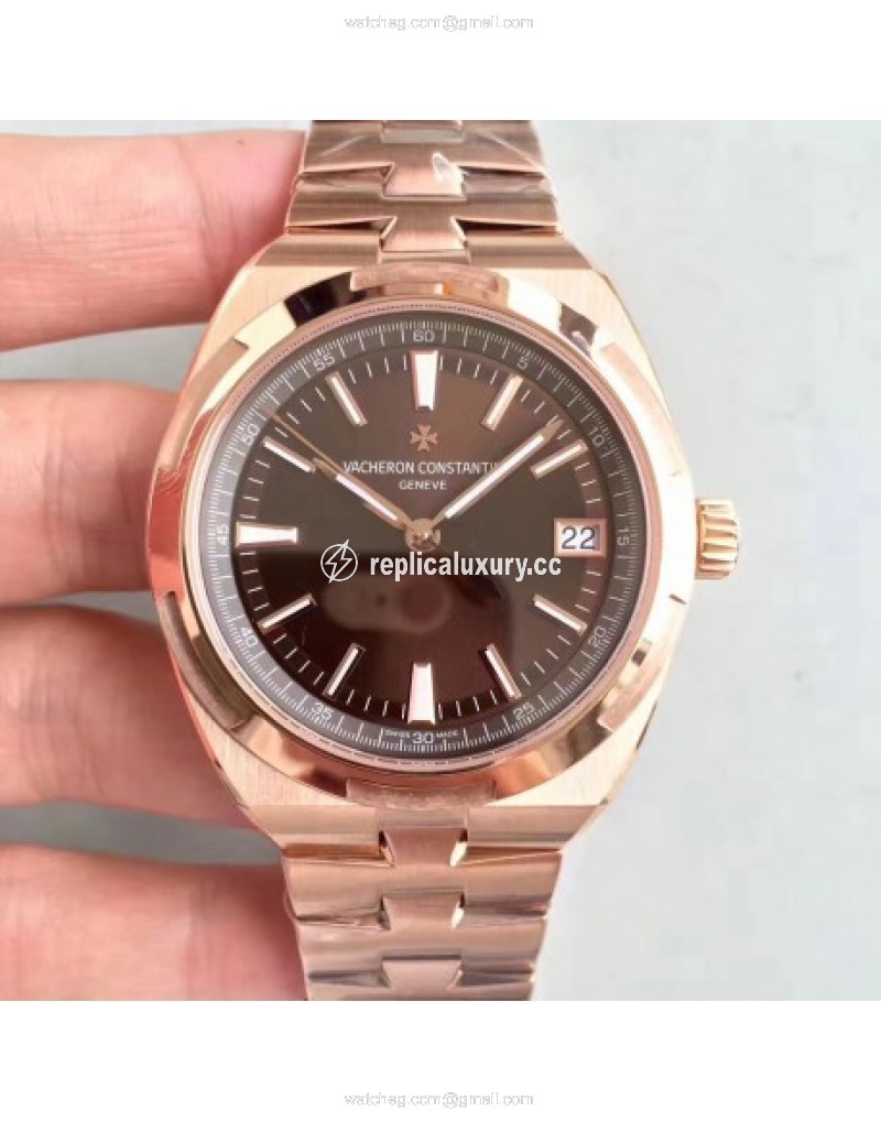 Vacheron Constantin Overseas 47040 8F Rose Gold Brown 