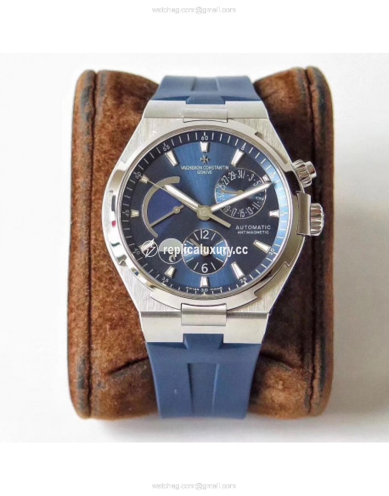 Vacheron Constantin Overseas Dual Time 47450/000A-9039 TWA Stainless Steel Blue 