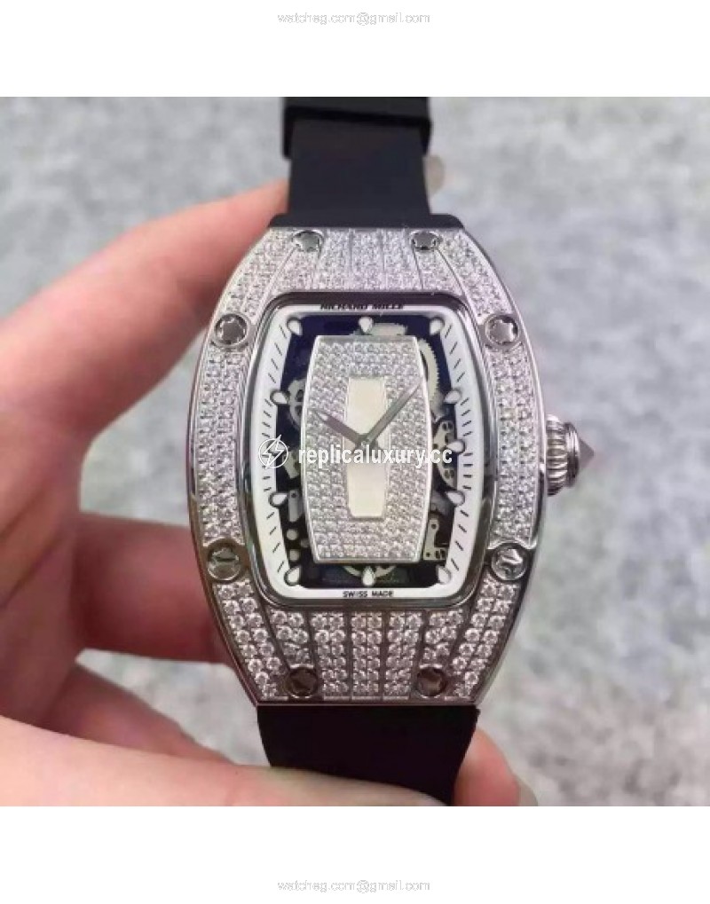 Richard Mille RM07 Ladies Stainless Steel & Diamonds White & Diamonds 