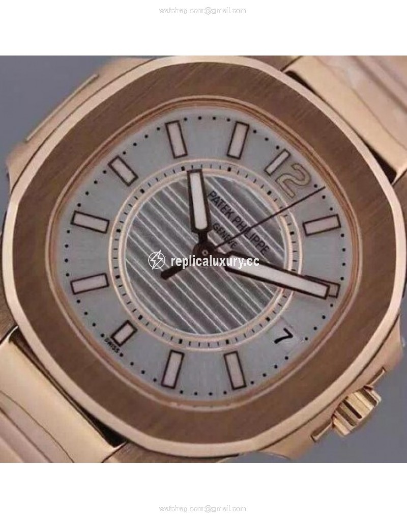 Patek Philippe Nautilus 7011 Ladies Rose Gold White 