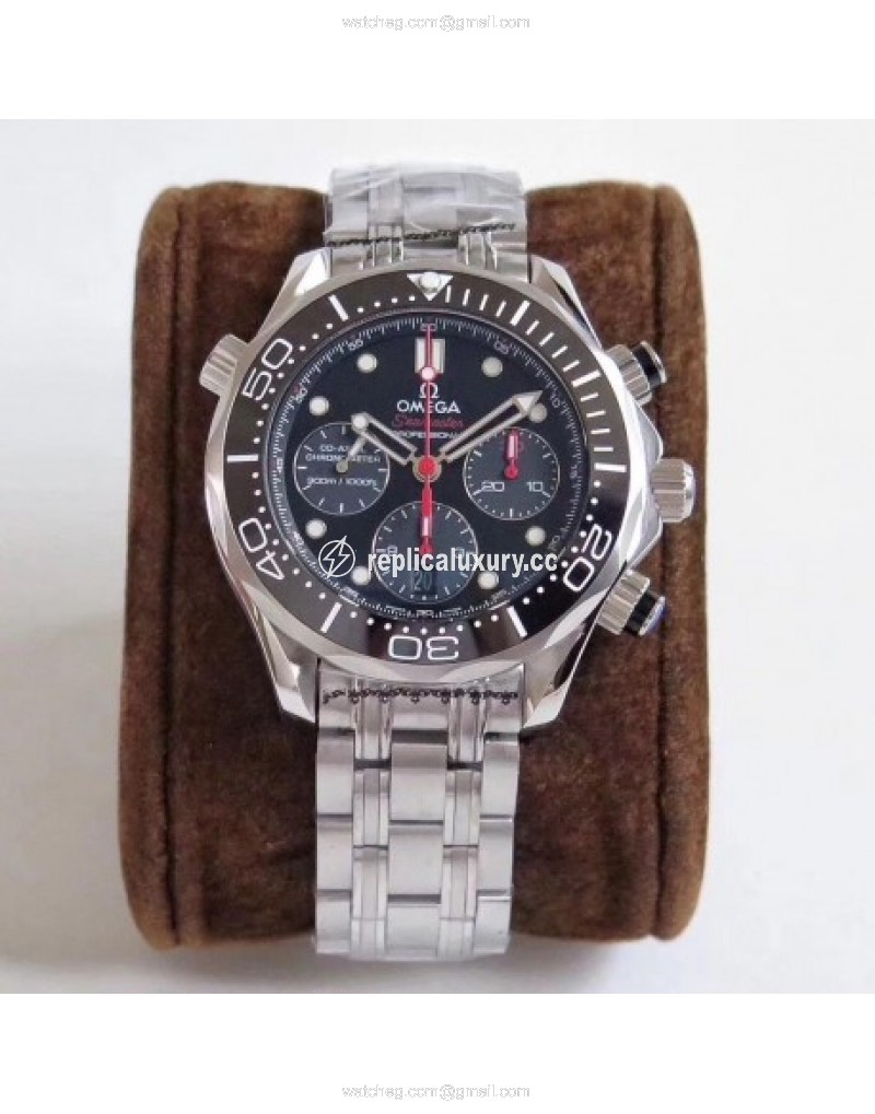 Omega Seamaster Diver 300M Co-Axial Chronograph 44MM 212.30.44.50.01.001 AC V2 Stainless Steel Black 