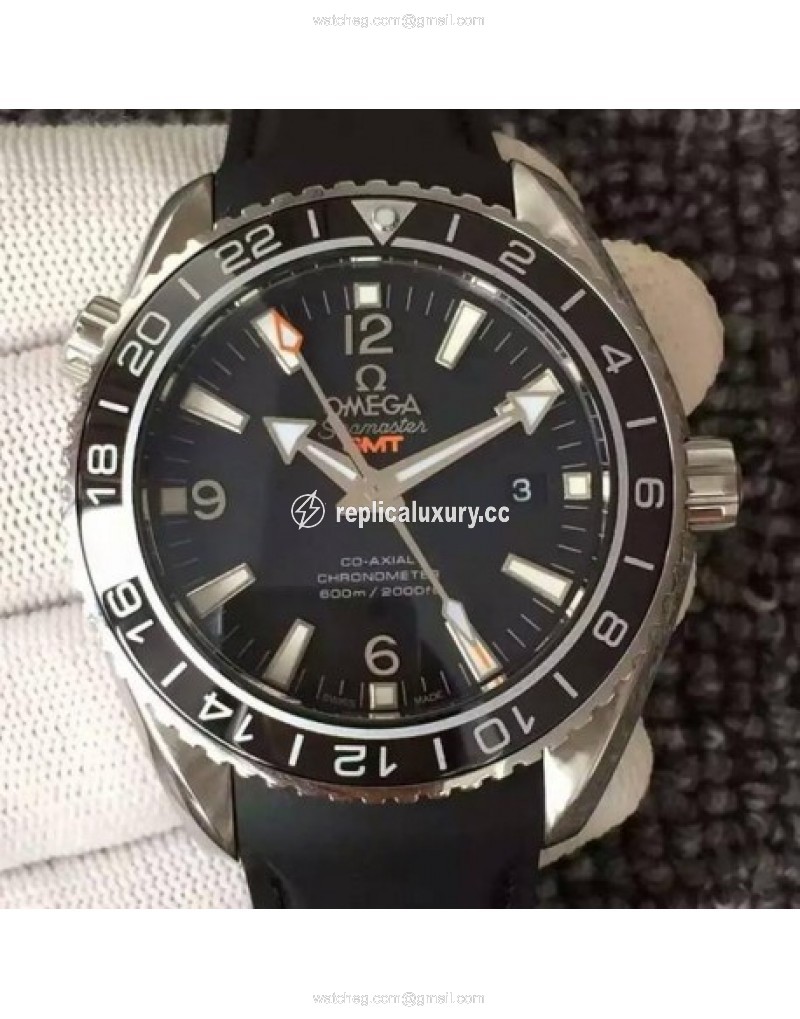 Omega Seamaster Planet Ocean GMT Good Planet Foundation Stainless Steel Black 