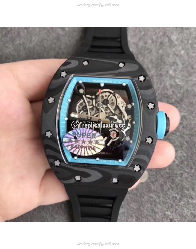 Richard Mille RM55 KV Forged Carbon Blue Skeleton 