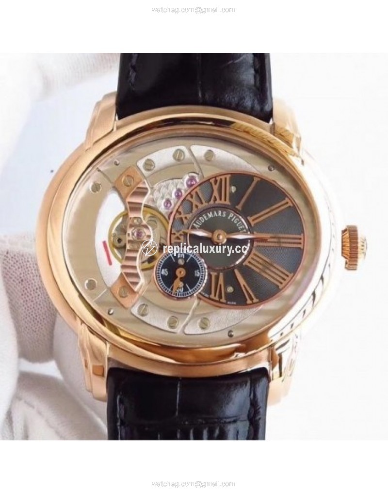 Audemars Piguet Royal Millenary 4101 15350OR.OO.D093CR.01 V9 Rose Gold Rose Gold Skeleton 