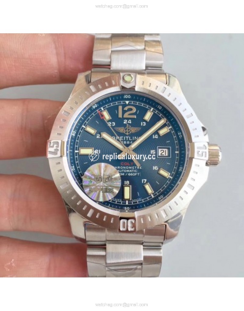 Breitling Colt Automatic 44MM A1738811-C906-173A GF Stainless Steel Blue 