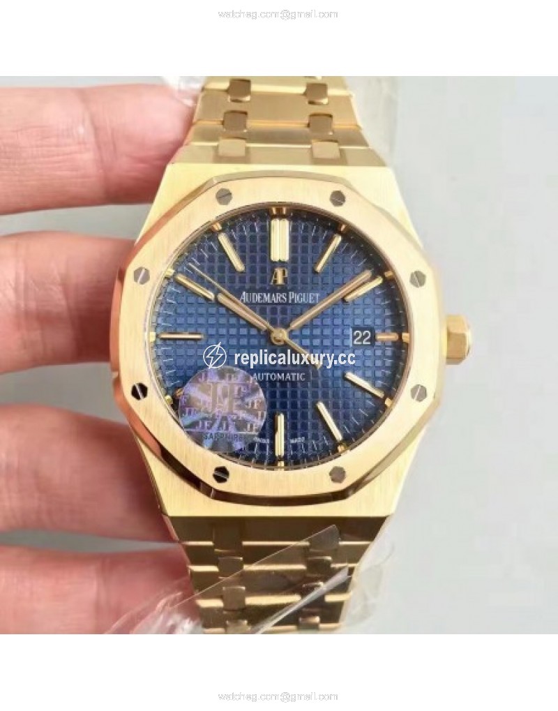Audemars Piguet Royal Oak 15400 JF Yellow Gold Blue 