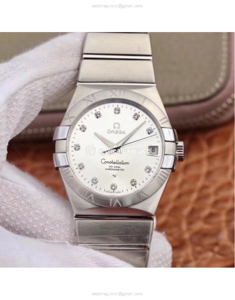 Omega Constellation 123.10.38.21.52.001 38MM SSS Stainless Steel Silver 