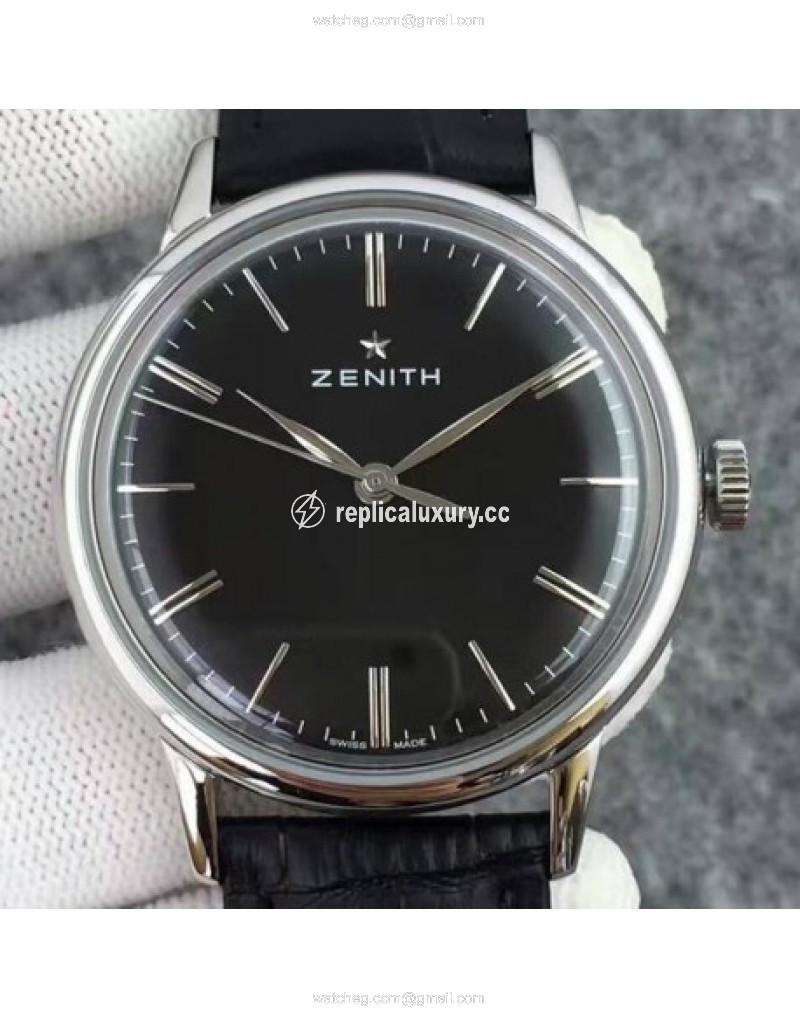 Zenith Elite 6150 03.2270.6150/01.C493 Stainless Steel Black 