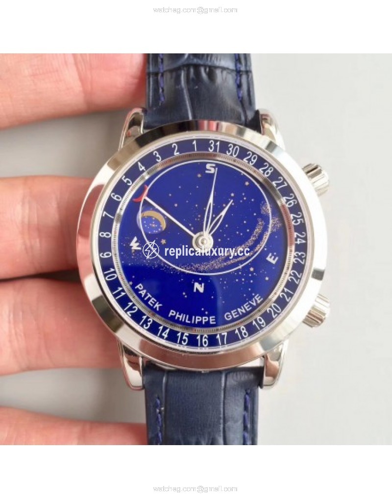Patek Philippe Grand Complications Sky Moon Celestial 6102P-001 Noob Stainless Steel Blue 