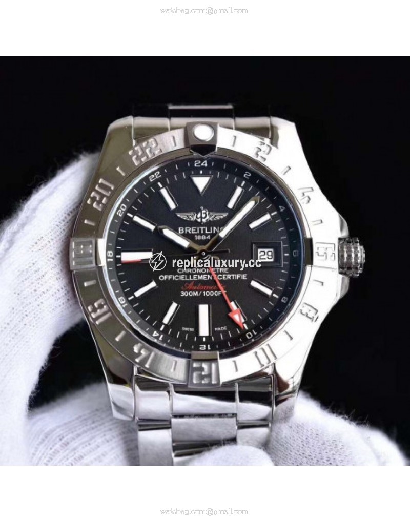 Breitling Avenger II GMT A3239011/BC35/170A GF Stainless Steel Black 