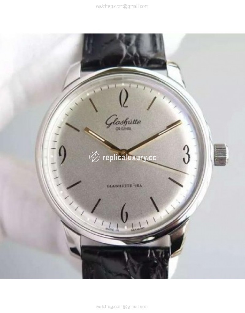 Glashutte Senator Sixties Stainless Steel White 