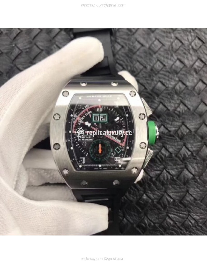 Richard Mille RM011-01 R Mancini Flyback Chronograph KV Titanium Black Skeleton 