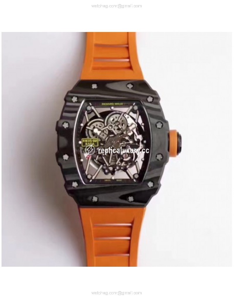 Richard Mille RM35-02 Rafael Nadal KV Forged Carbon Black & Skeleton 