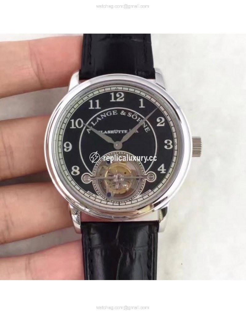 A. Lange & Sohne 1815 Tourbillon 730.032 LH Stainless Steel Black 