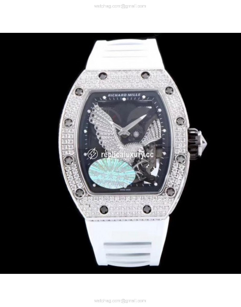 Richard Mille RM023 KV Stainless Steel & Diamonds Diamond Eagle Skeleton 