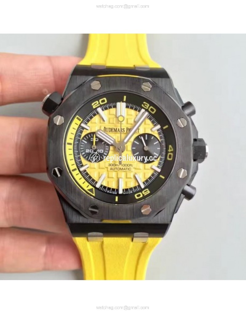 Audemars Piguet Royal Oak Offshore Diver Chronograph 26703 JH Ceramic Yellow 