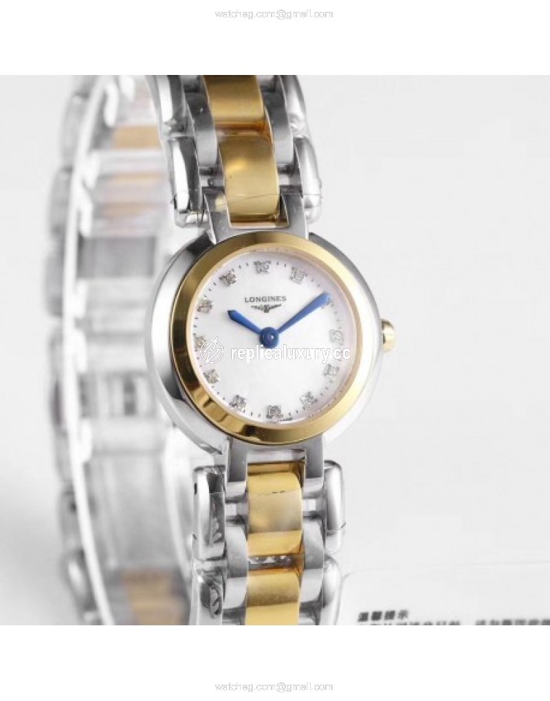 Longines Primaluna Ladies KZ Stainless Steel & Yellow Gold Mother Of Pearl 