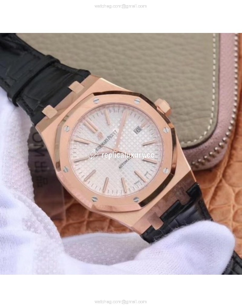 Audemars Piguet Royal Oak 15400 OM Rose Gold Silver 