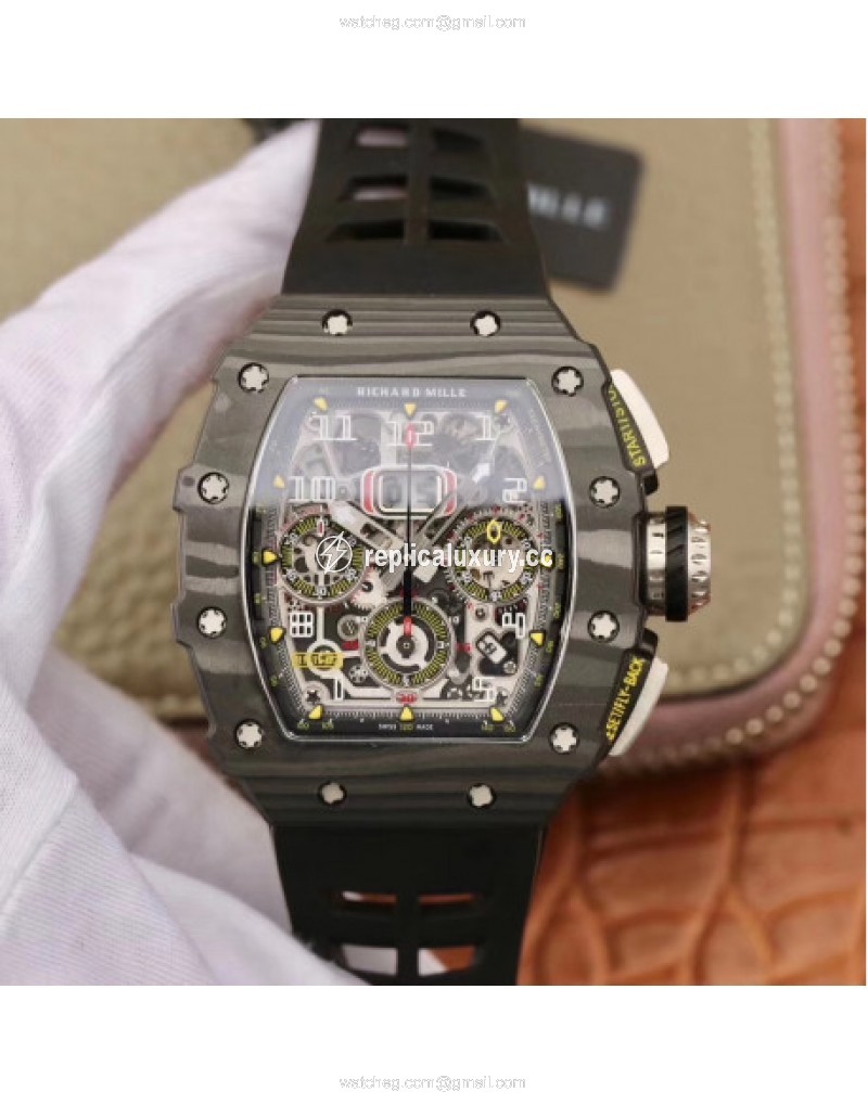 Richard Mille RM011-03 Flyback Chronograph KV Forged Carbon Skeleton 